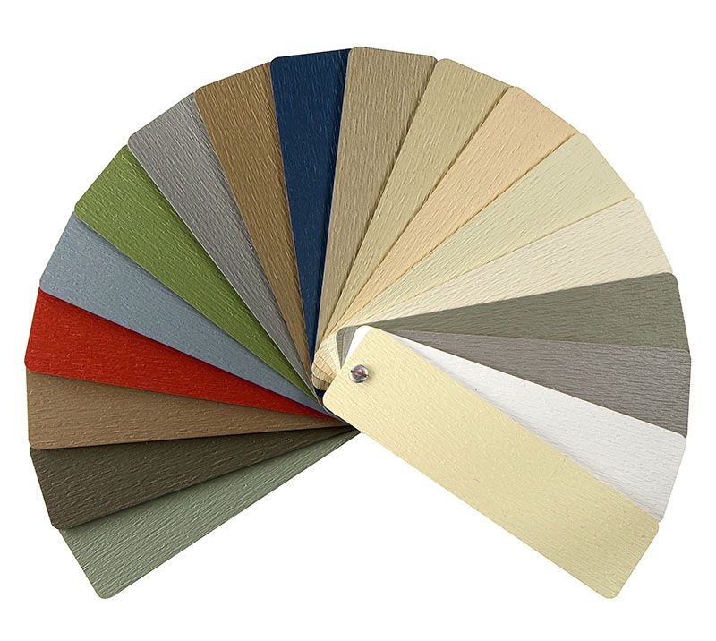 color palette of vinyl siding showing all the color possibilities.
